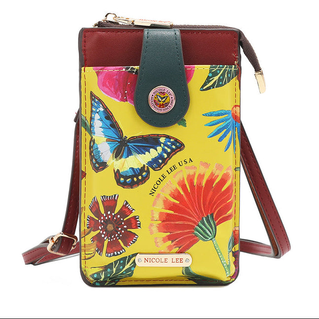 KIRA PHONE CASE CROSSBODY BUTTER FLOWER MUSTARD